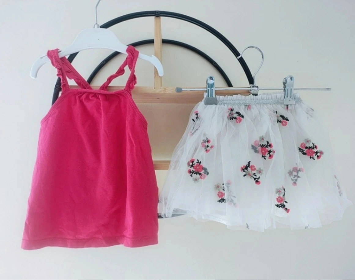 2 ans ensemble été tape a l oeil débardeur et jupe 86 cm
